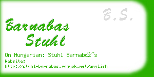 barnabas stuhl business card